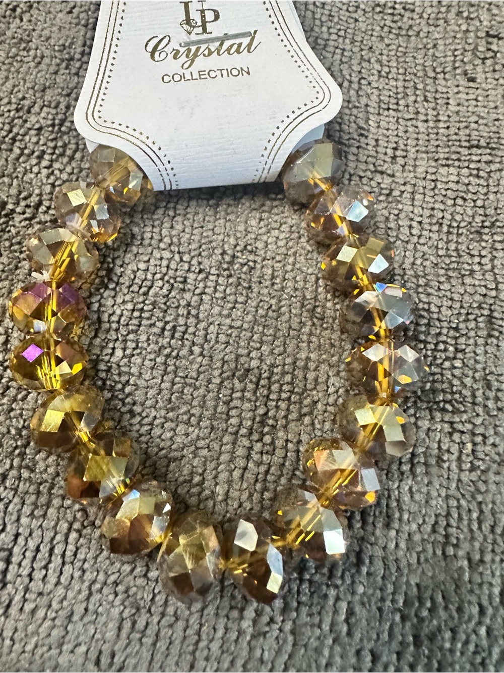 Gold-Tone Faceted Bead Necklace